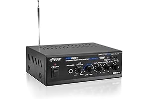 Pyle Mini Bluetooth Blue Series Home Desktop Amp