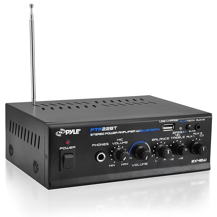 Buy Pyle Bluetooth Mini Blue Series Home Audio Amplifier Compact
