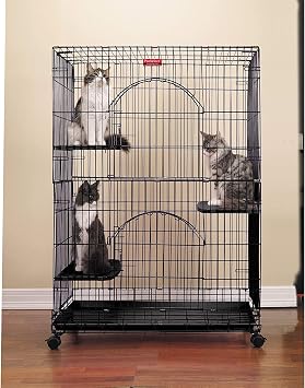 ProSelect Foldable Cat Cages 48" High-Black