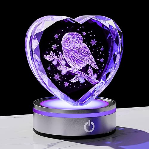 Miniatura 19 de Qianwei Regalos de delfines para mujer, corazón de cristal 3D, decoración láser de delfín, animales de cristal, regalos de delfín, figuritas