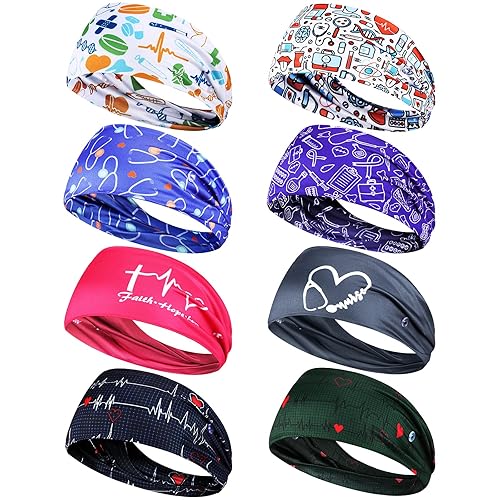 WILLBOND 8 diademas de lactancia con botones para enfermeras, médicos, mujeres, cobertura facial, soporte de protección de oídos, bandas elásticas