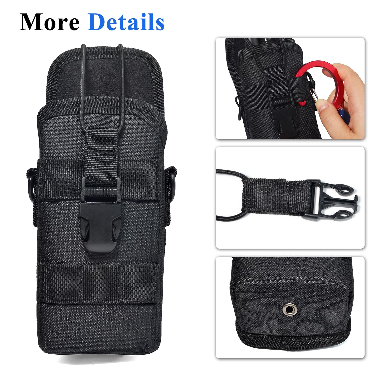 Custodia Tattica per Radio con Sistema MOLLE, Supporto Walkie Talkie in Nylon, Cintura Regolabile Compatibile Motorola Kenwood Baofeng Midland