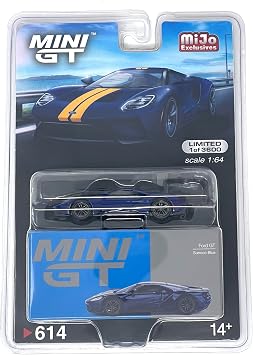 True Scale Miniatures Model Car Compatible with Ford GT Sconco Blue 1/64 Diecast Model Car MGT00614-MJ