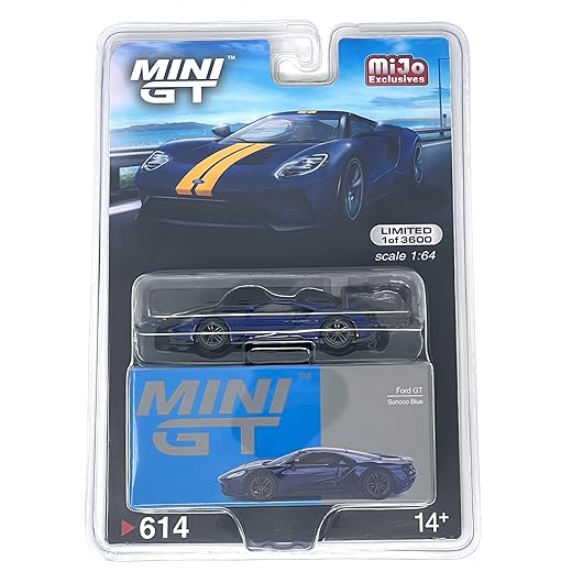 Mini GT Models Miniaturas Em Escala Real, Modelo De Carro Compatível Com Ford Sconco Blue 1/64 Diecast Mgt00614-Mj