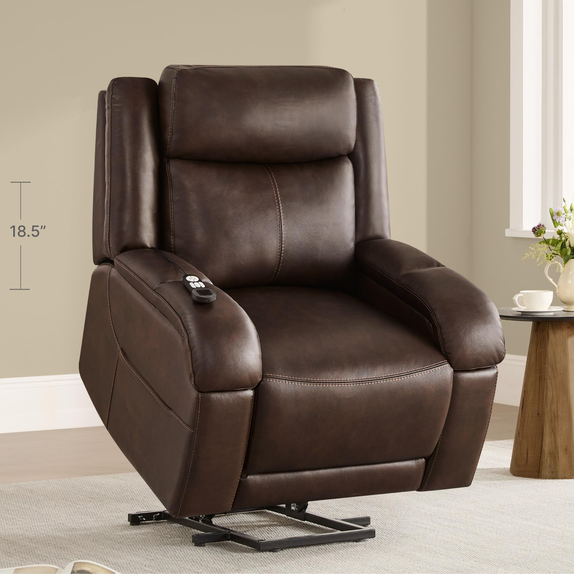 Watson & Whitely Genuine Leather Power Lift Recliner