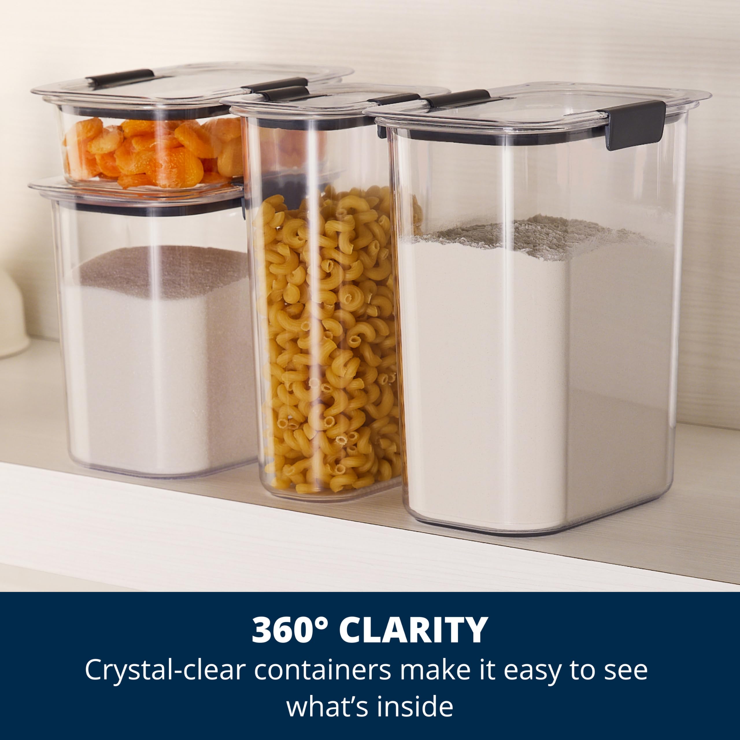 Amazon.com: Rubbermaid Brilliance Pantry 10 Piece Set, Clear and