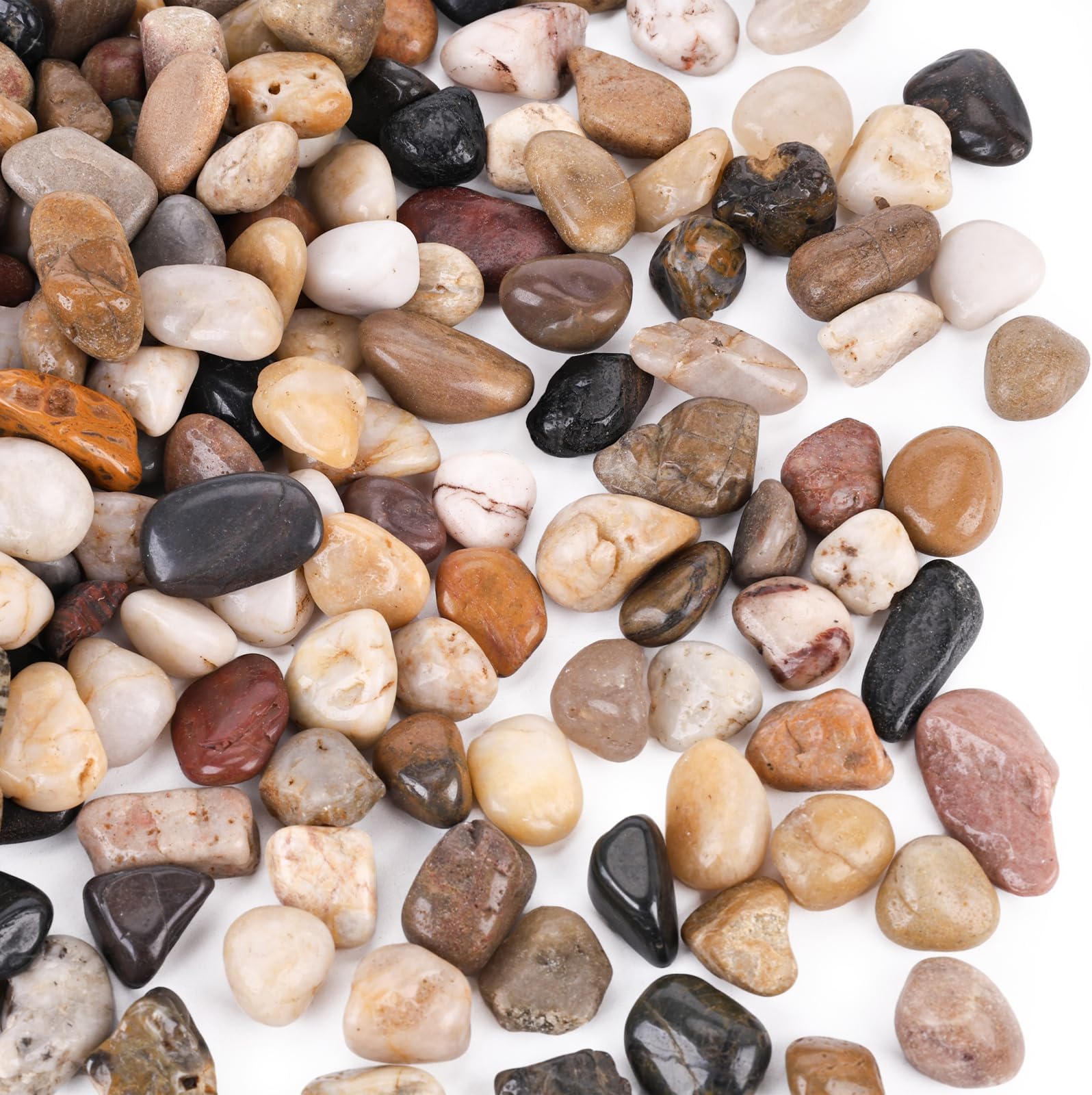 DomeStar River Rocks, Aquarium Rocks Gravel, Natural Polished Pebbles Decorative Stones for Potted Plants, Vase Filler, Home Decor, Fish Tank, Garden Landscaping, Flower Beds (1 Pound)
