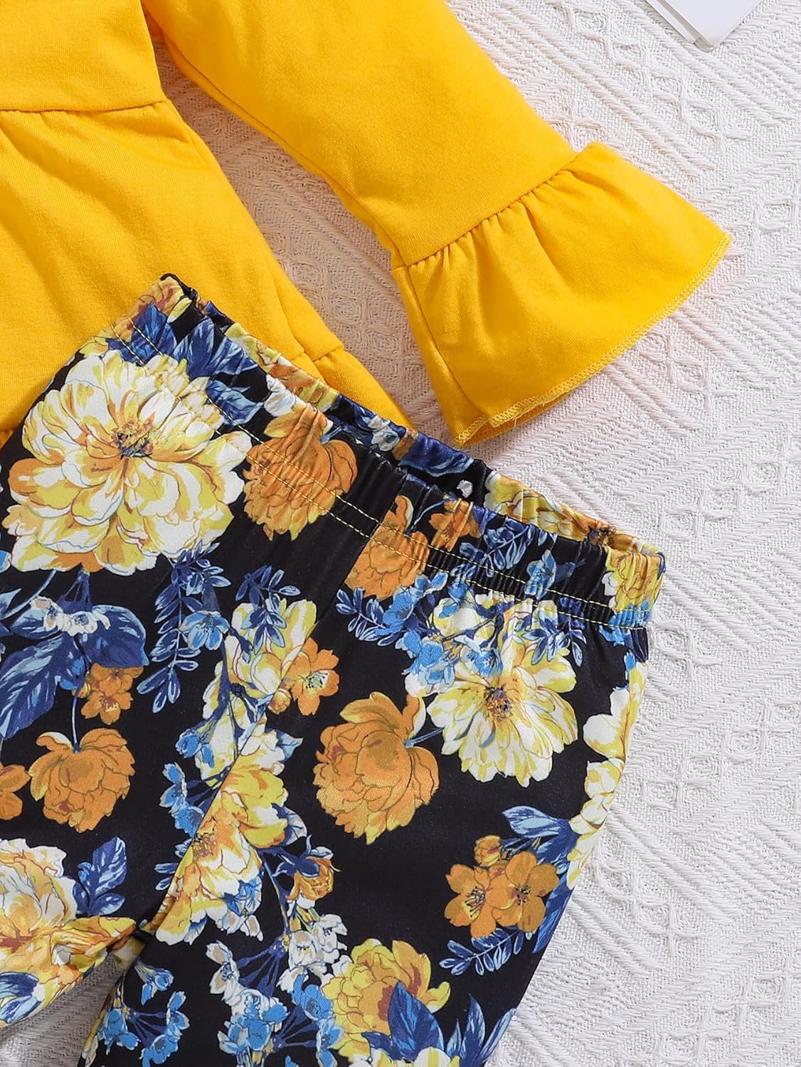 Baby Girl Clothes Infant Toddler Girl Outfit Long Sleeve Shirts Top Rufffle Pants Little Girls Clothes - Image 5