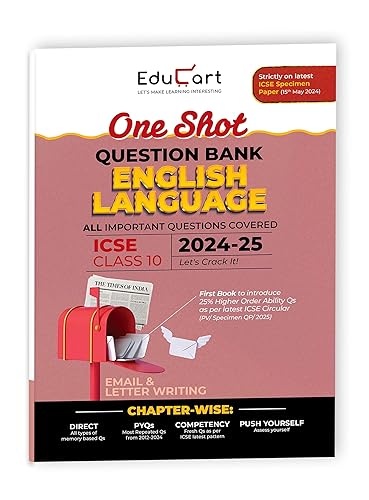 Educart ICSE Class 10 English Language One Shot Question Bank 2025 for 2024-25 Exam