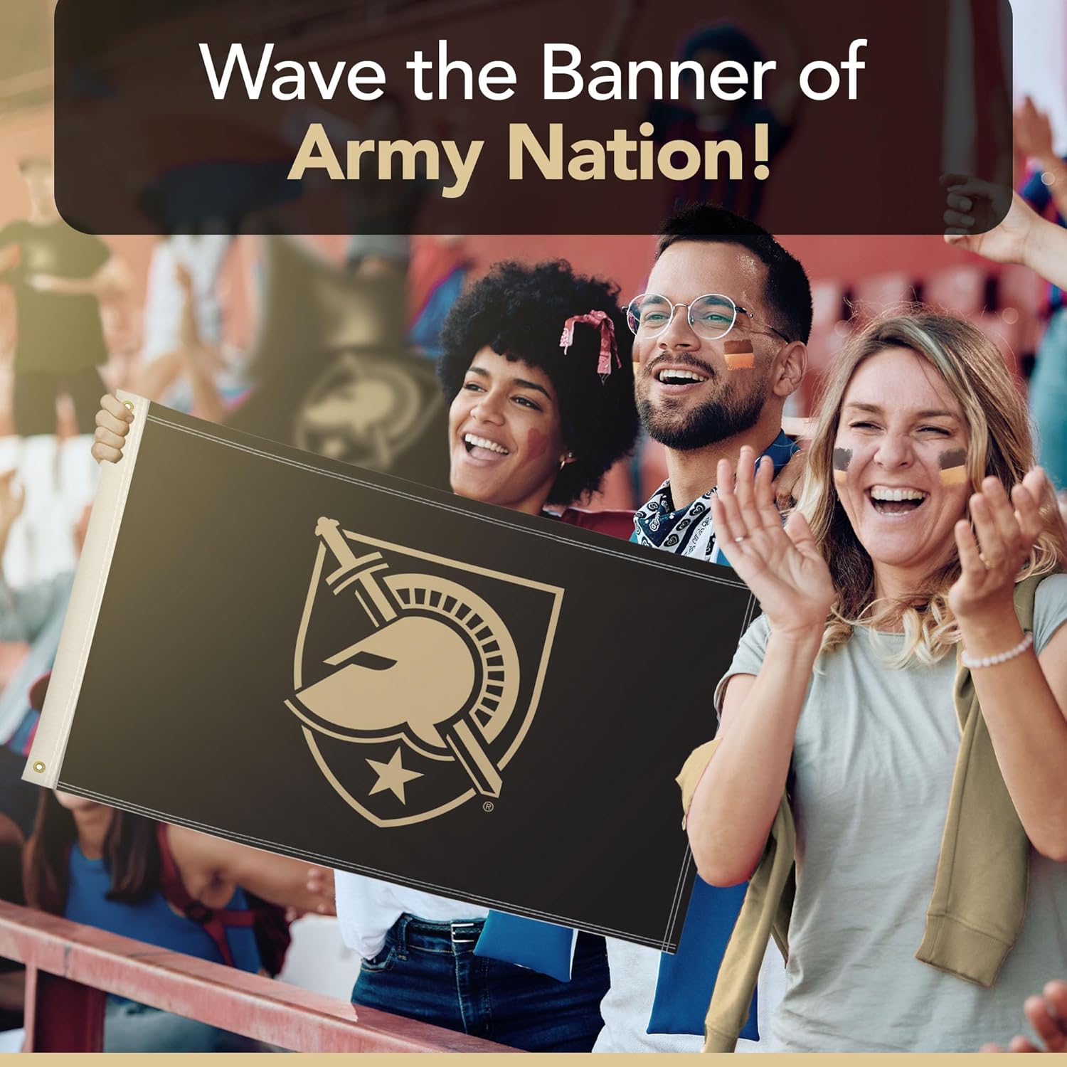 Army Black Knights College - NCAA Licensed - School Banner (Black, Gold, 2' x 3')