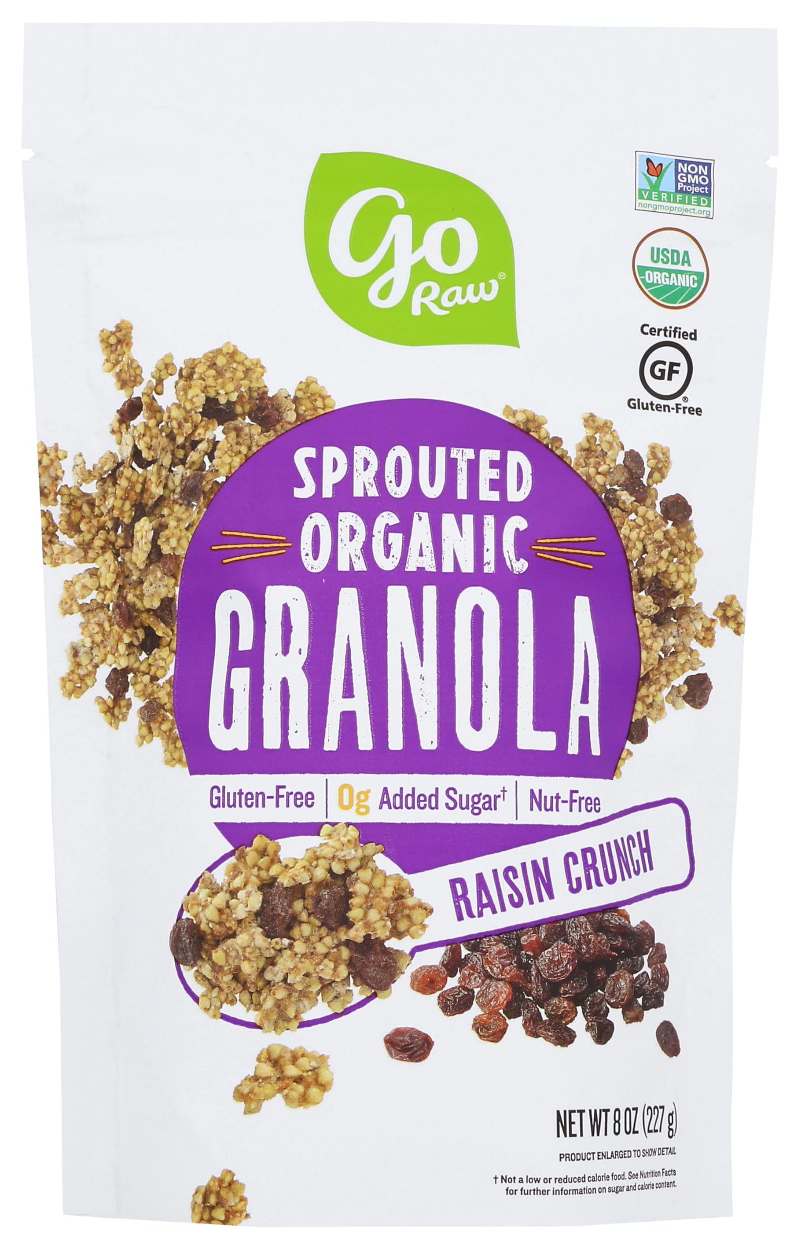 Go Raw - Sprouted Organic Granola Raisin Crunch - 8 oz.USDA Organic