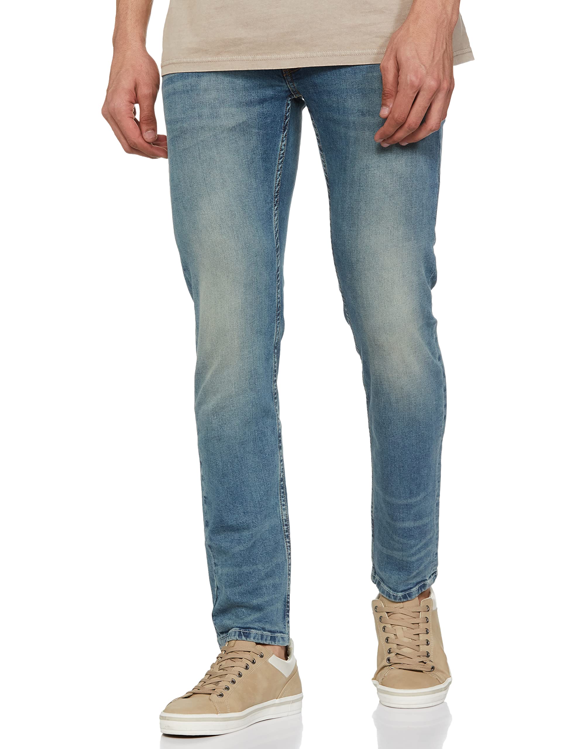 Pepe JeansMen's Straight Fit Mid Rise Jeans