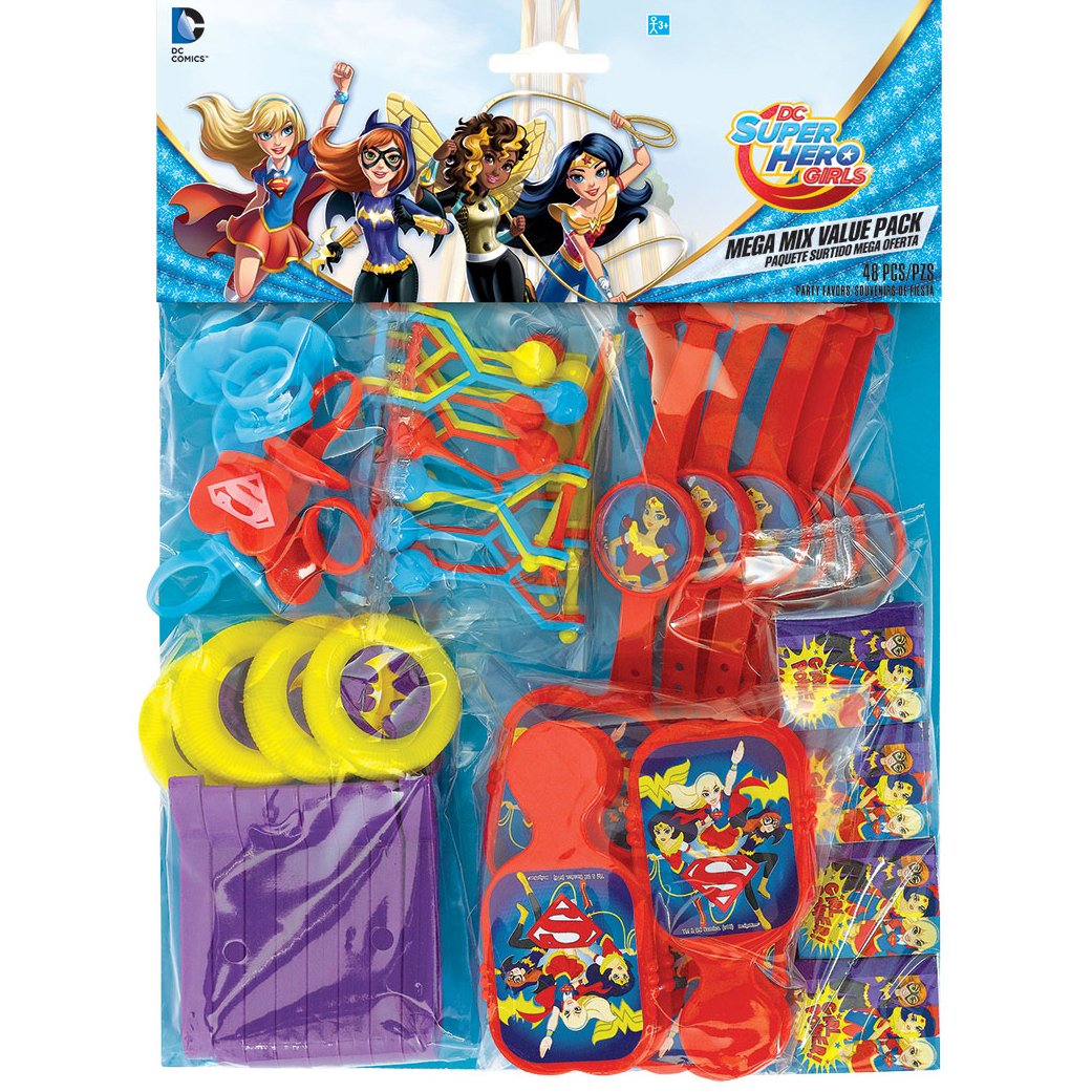 Amscan - Dc Super Hero Girls Mega Favor Pack (For 8 Guests) One Size Fba_397337