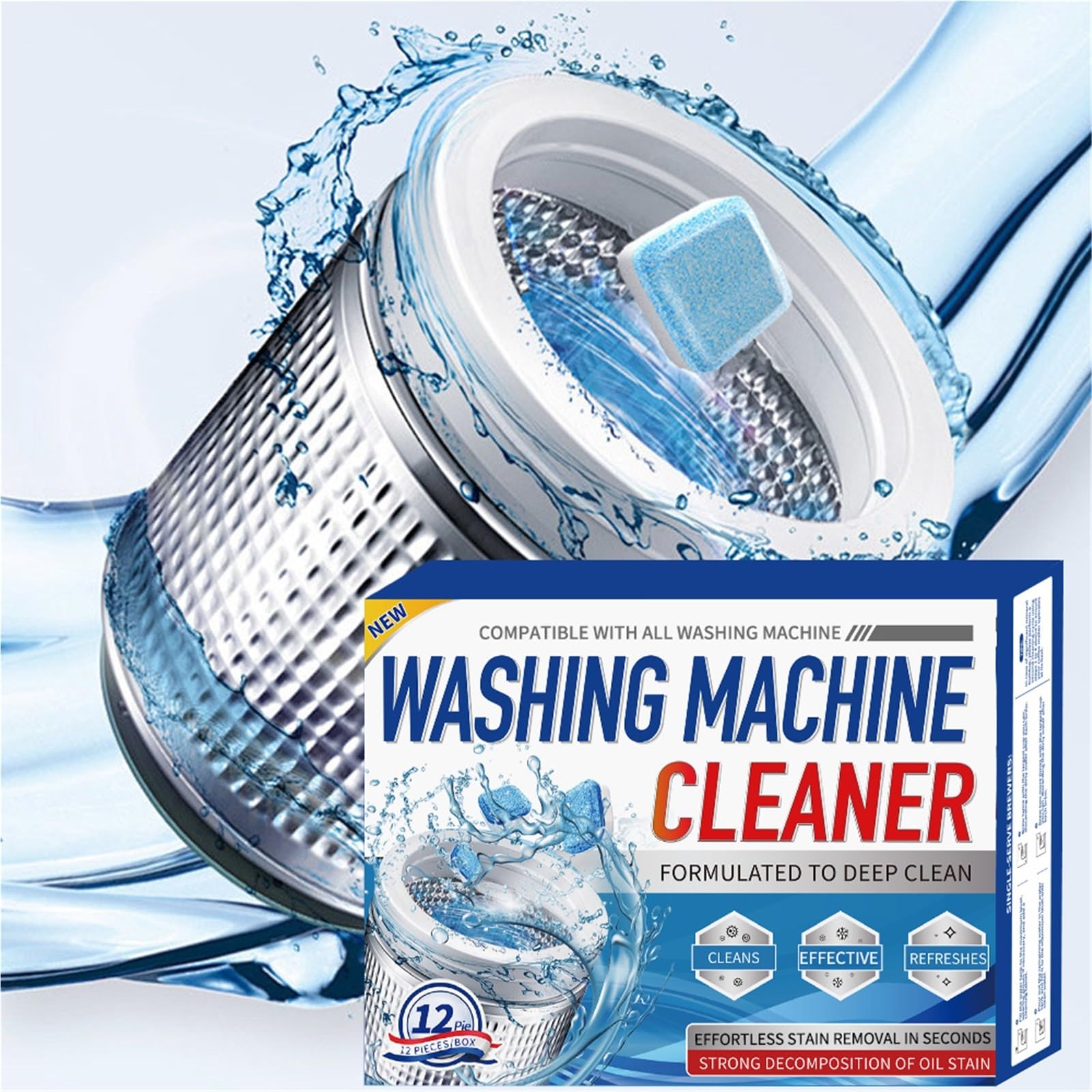 washing machine cleaner tablets Limpiador de tambor for lavadora, lavavajillas, pastillas efervescentes, quitamanchas