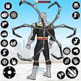 Black Spider Rope Superhero Spider Rescue Game - Black Spider Fighter Game