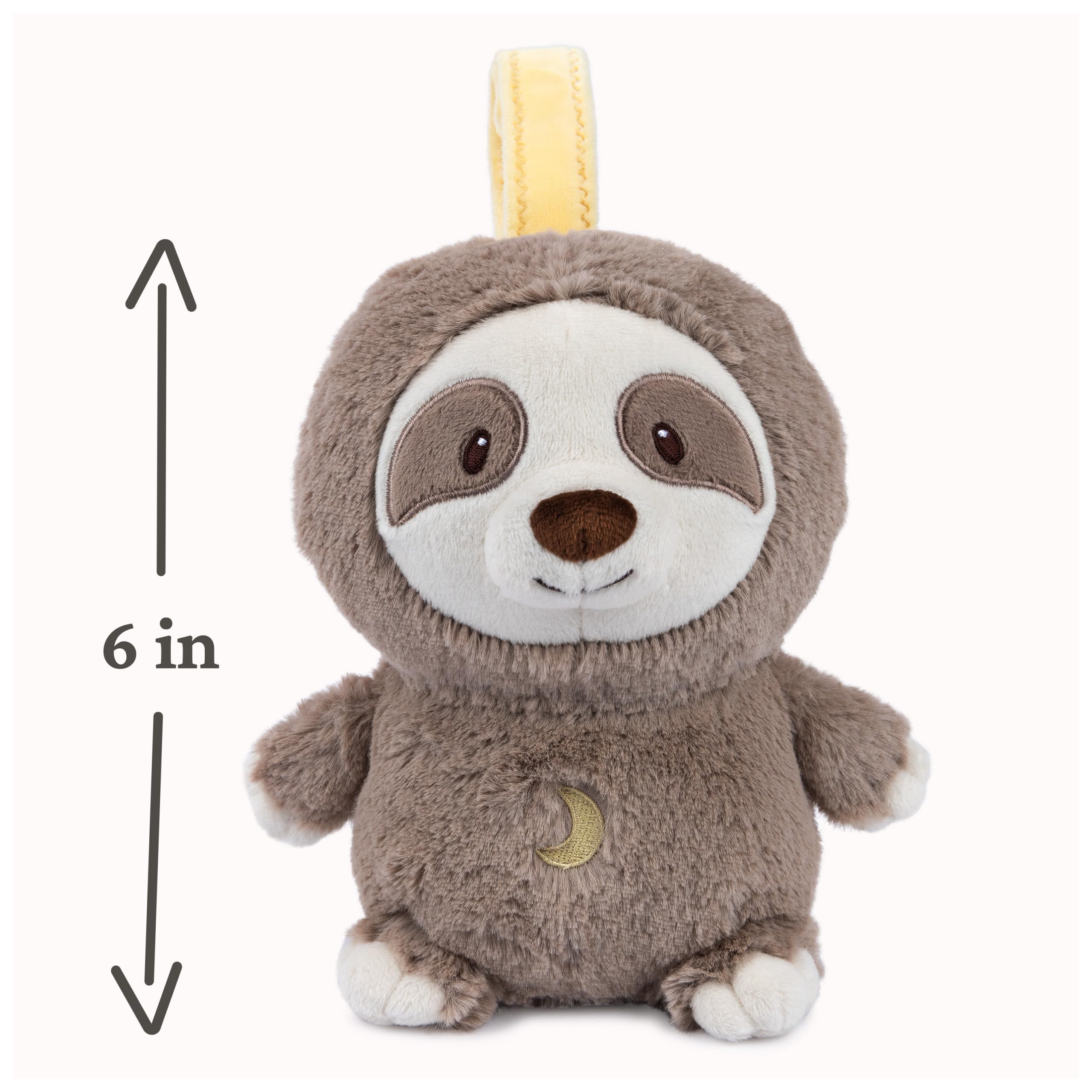 GUND Baby Lil' Luvs On The Go smoczek dla niemowląt i noworodków, pluszowy leniwiec, pluszowa zabawka, dźwiękowa, brązowy/kremowy, 15,2 cm