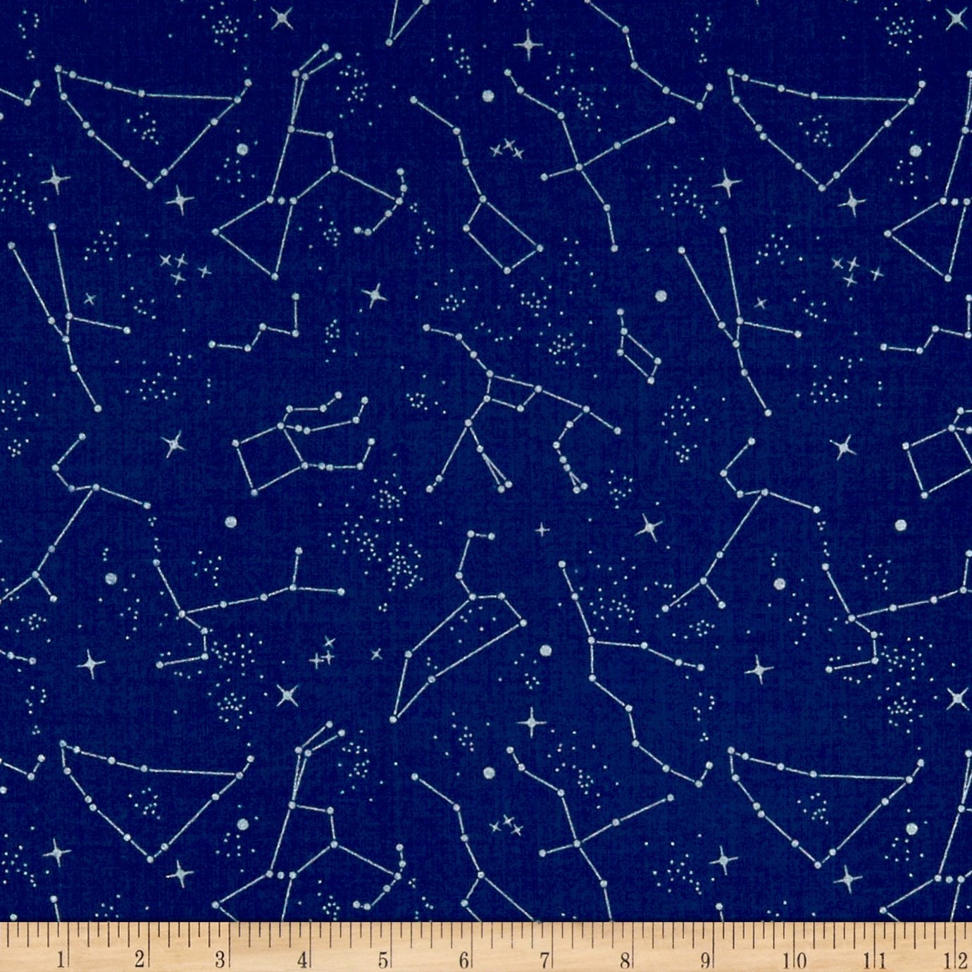 NASA Constellations Blue with Sparkle Fabric by The Yard