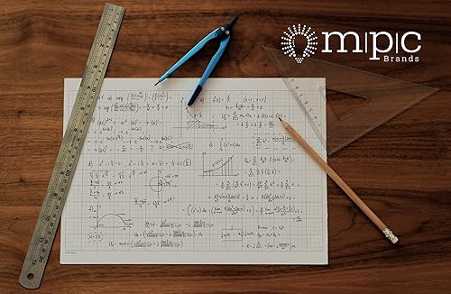 Miniatura 9 de MPC Brands Cuadrille - Papel cuadriculado para planos y gráficos (1 paquete de 8 12 x 11), color blanco