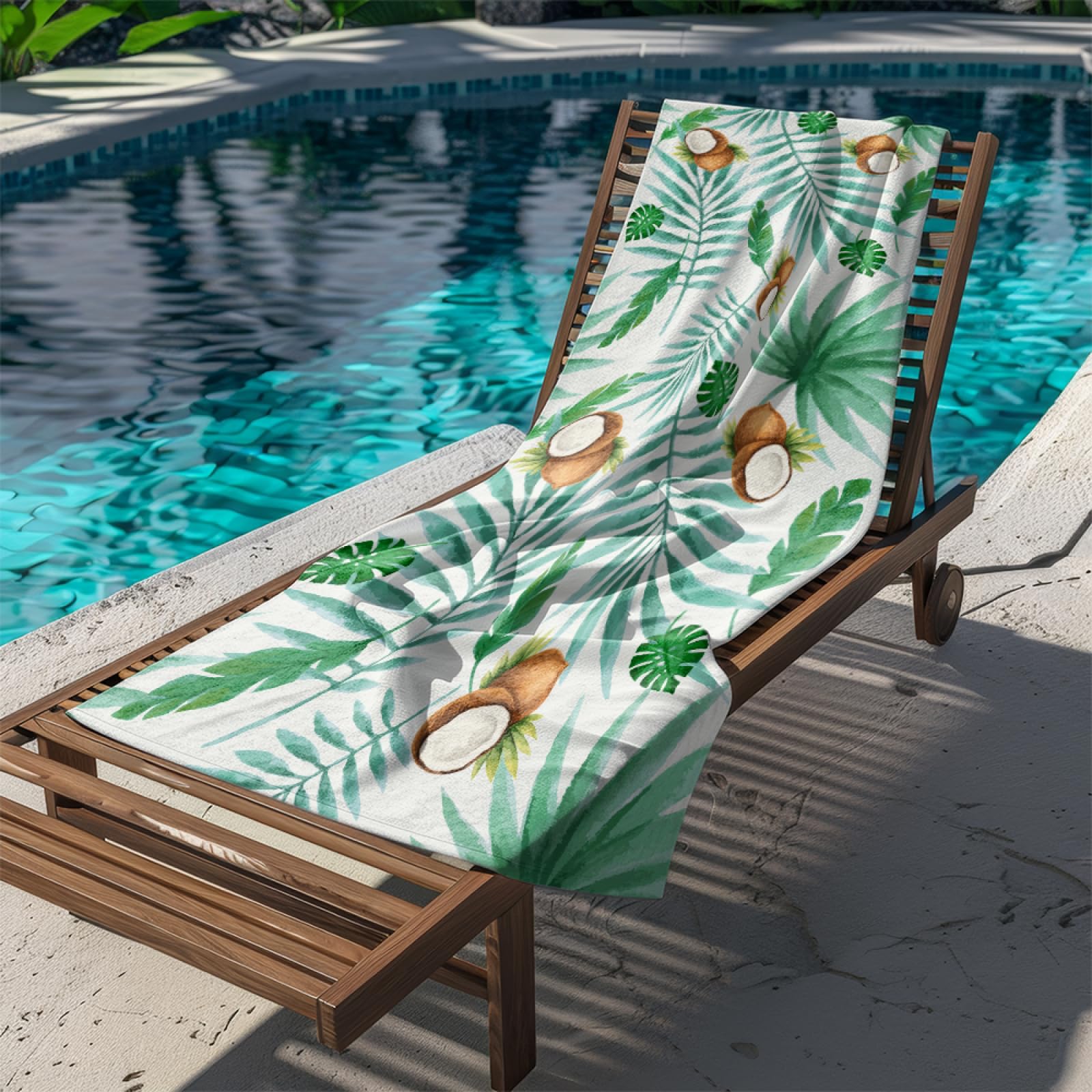Tapis de Plage XXL Anti Sable Noix De Coco Brune Serviette Piscine Adulte,Natte De Plage Pliable, Voyage Accessoires De Plage Camping,Serviette de Bain Personnalisée