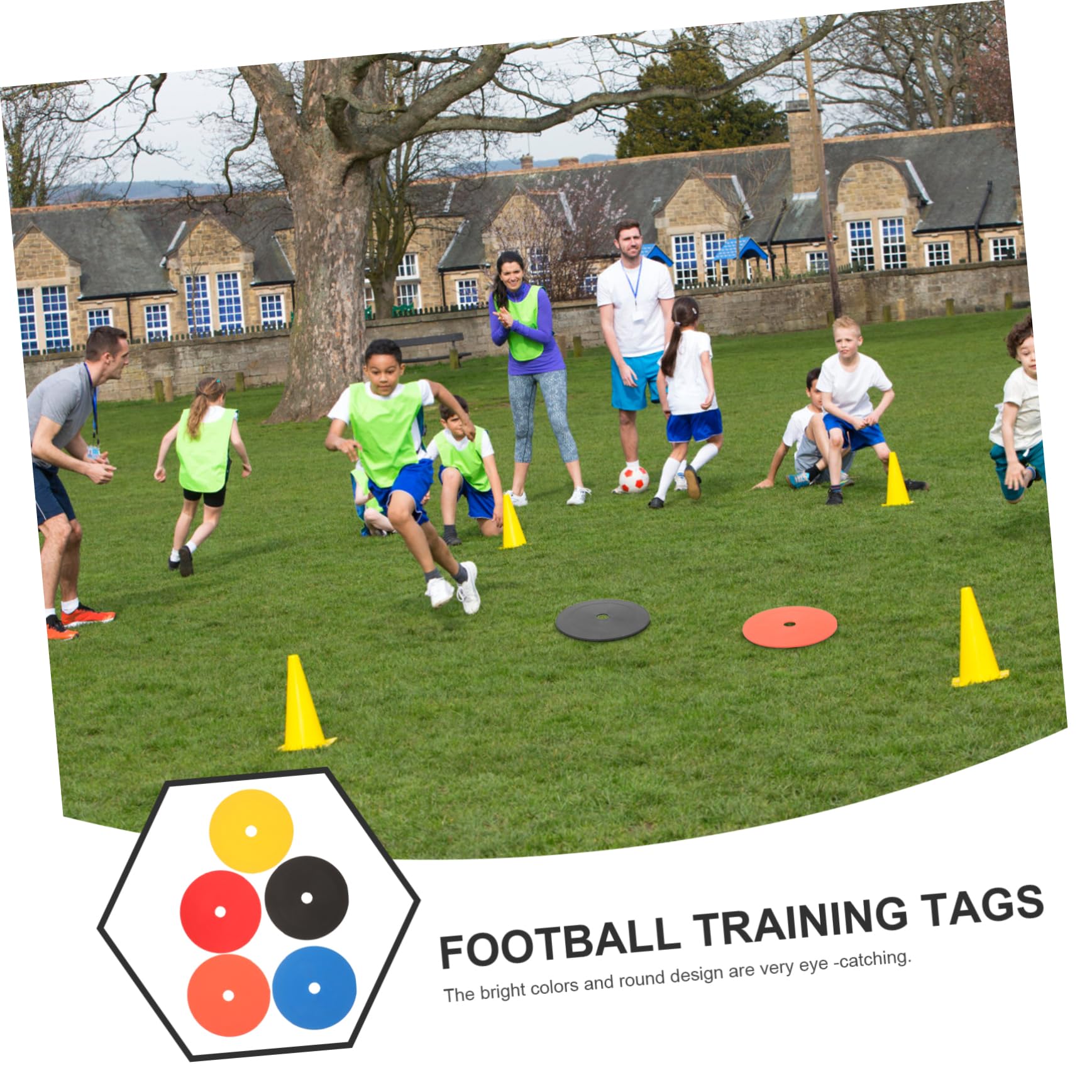TOYANDONA Plaque De Logo Panneau D'Entraînement De Football Panneaux De Marquage Outils D'Entraînement De Football Équipement Sportif De Signalisation De Football