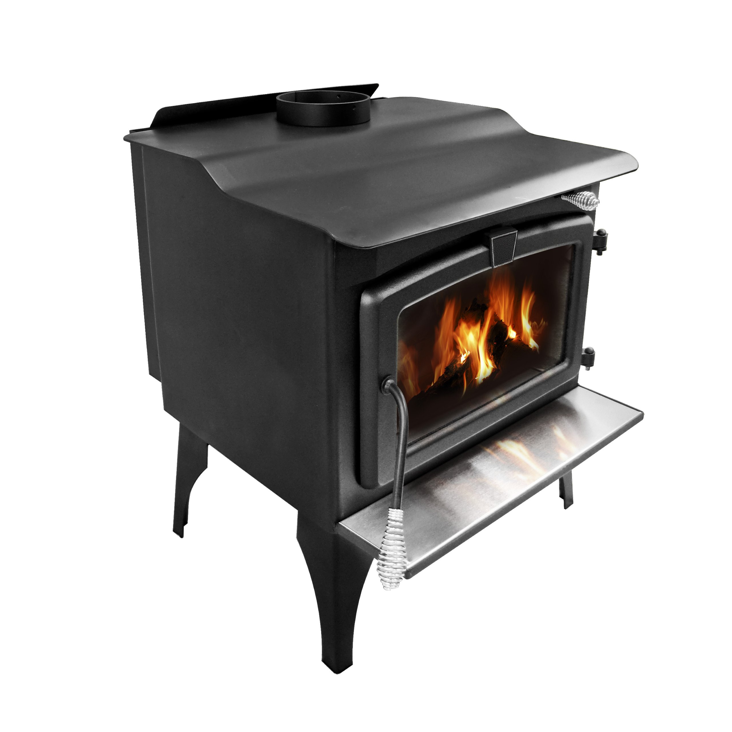 Pleasant Hearth Wood Burning Stove 20 Black LWS-130291 : Amazon.ae: Tools u0026  Home Improvement