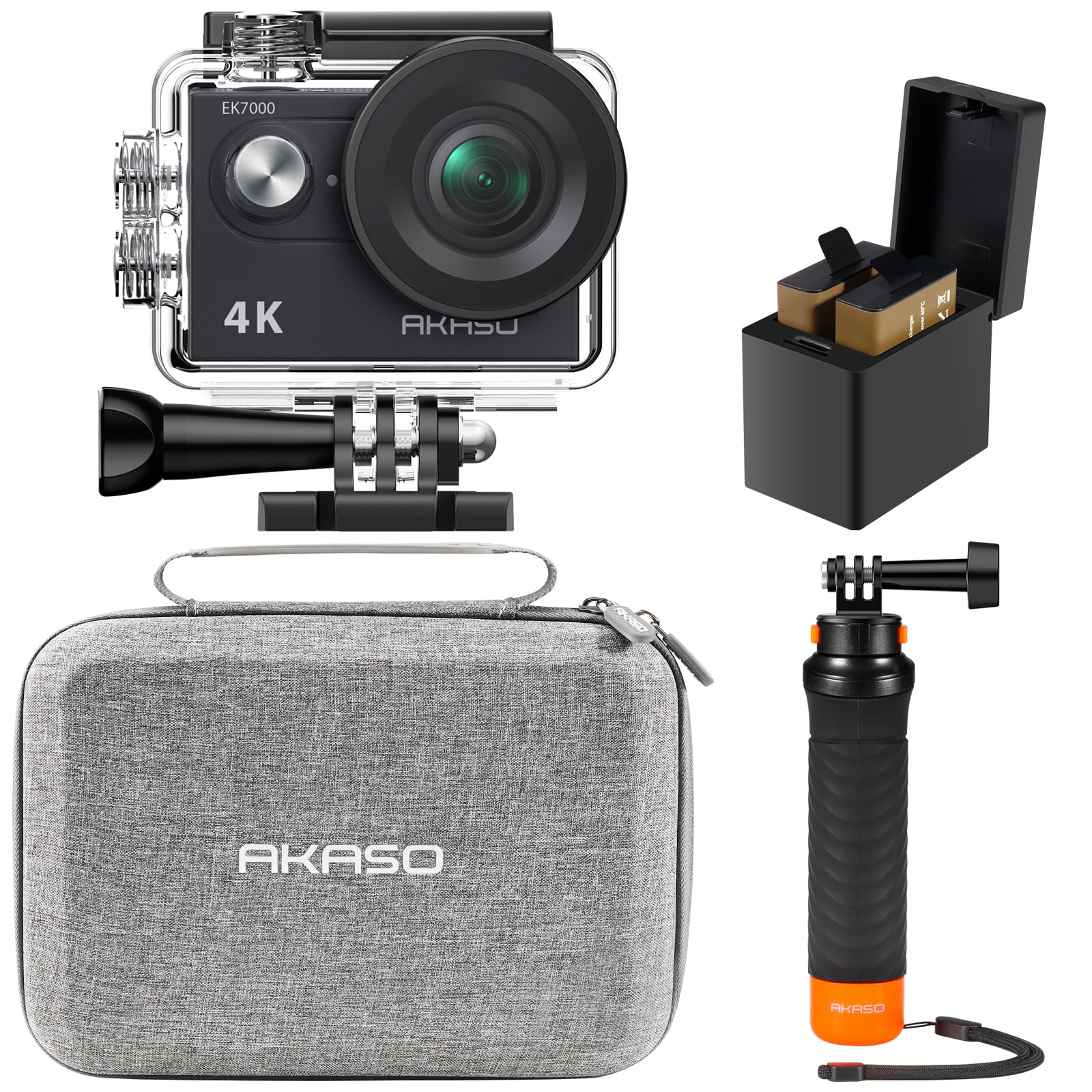 Amazon | AKASOアクションカメラ EK7000 4K30FPS 20MP 水中カメラ WiFi