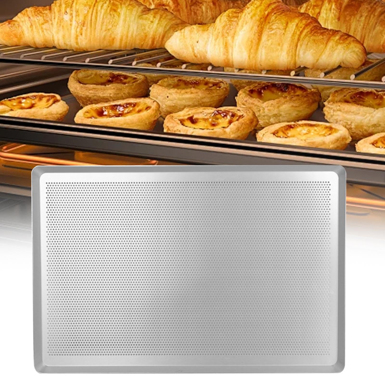 Pizza Pan Aluminium Kuchenform Lochblech Ofenbackblech Backplatte Aus Robuster Aluminiumlegierung für Freundeskreis Backabende Feierlichkeiten, Stil b