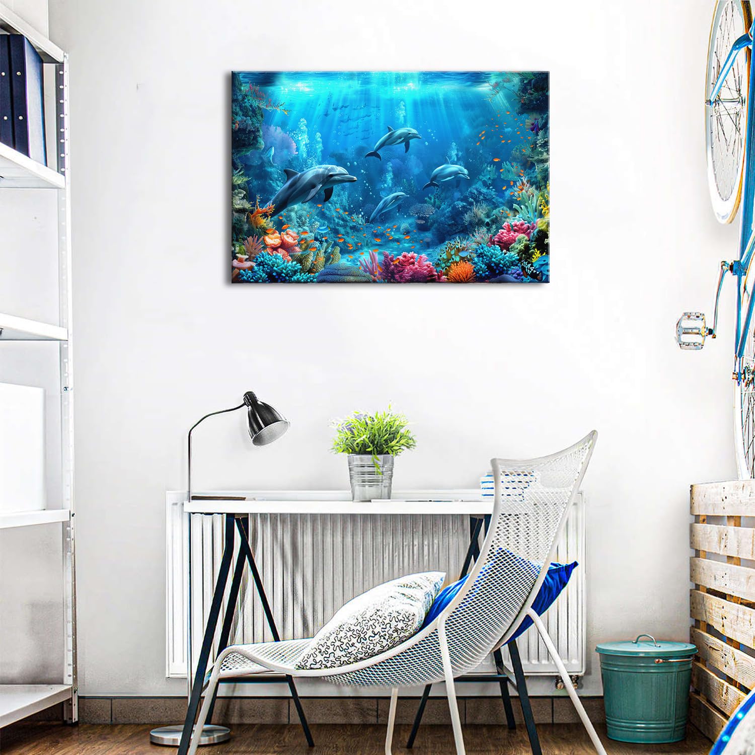 Amazon.com: Blue Ocean Animal Wall Art Sea Underwater World Coral