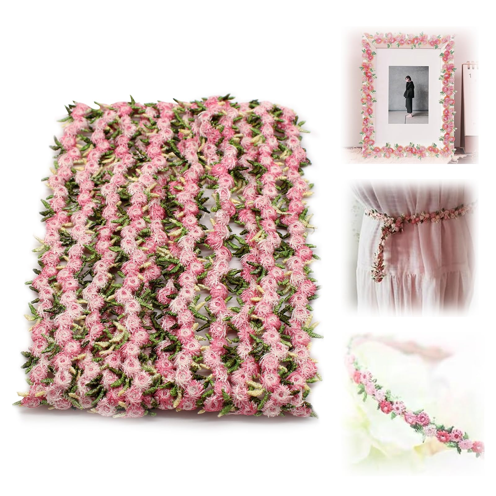 Bordure En Dentelle Florale 3D : Appliques De Mariée Brodées