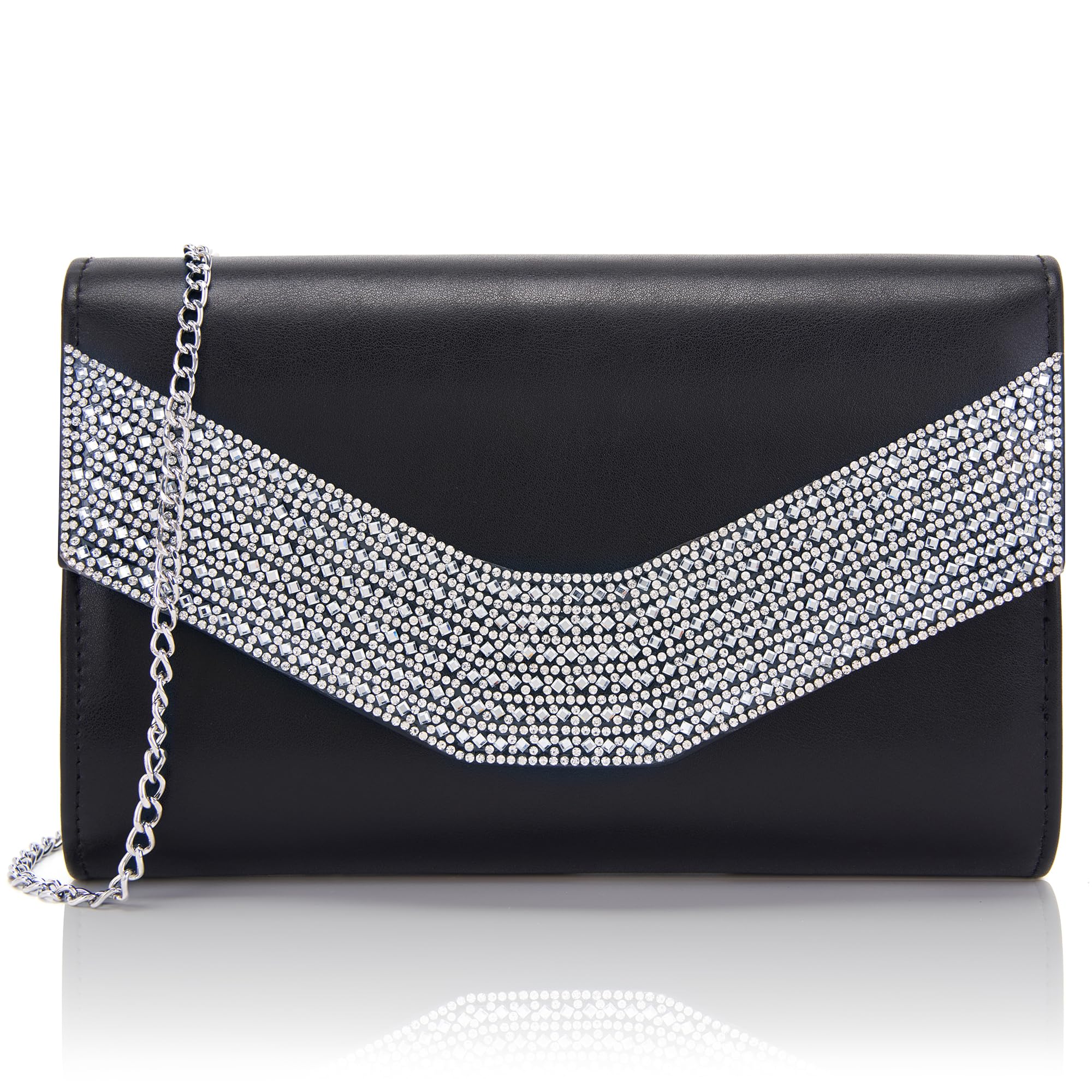 Crossbody clutch - Zand leder - 22x14x2