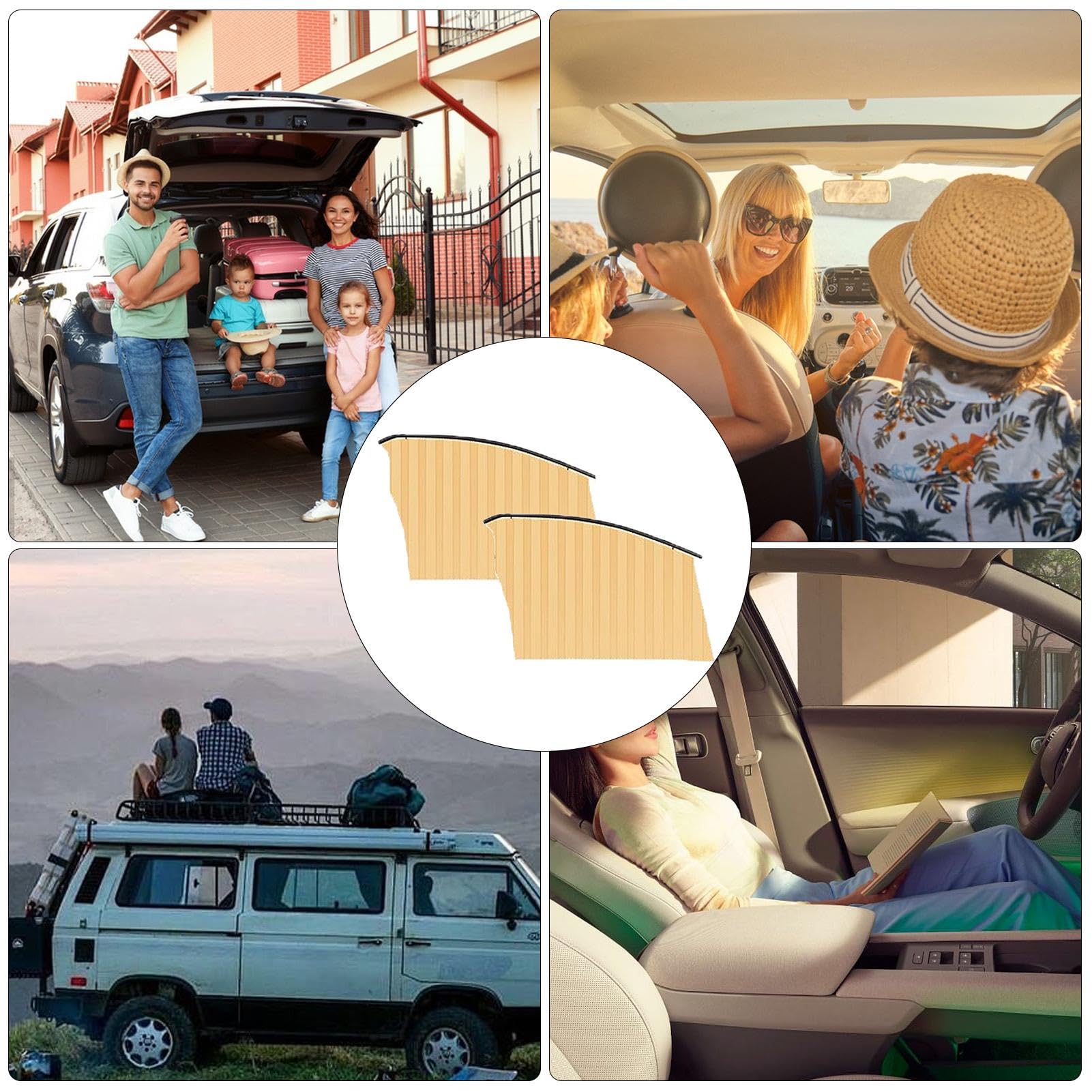 Persiane magnetiche per auto, protezione solare per finestrini laterali, per finestre, tende laterali auto, parasole – pieghevole per il viaggio su strada, per una forte luce solare per