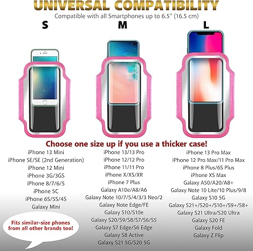 Miniatura 4 de TRIBE - Brazalete portateléfono para correr, compatible con dispositivos iPhone y Galaxy, diseño deportivos para mujeres, hombres, correr, trotar,