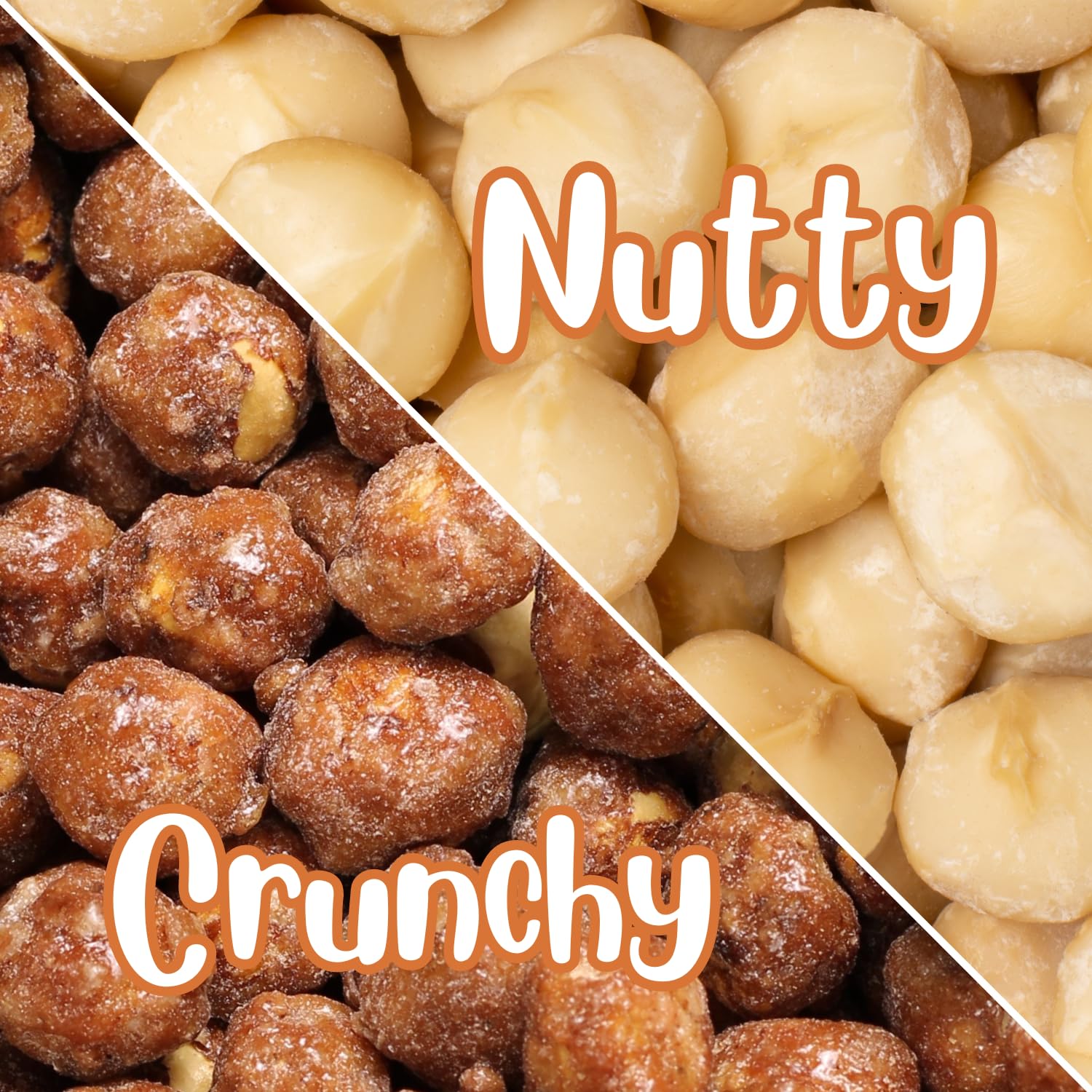Gourmet Toffee Coated Macadamia by Its Delish, 2 lbs Bulk Bag, Sweet Crunchy Caramelized Nuts Snack