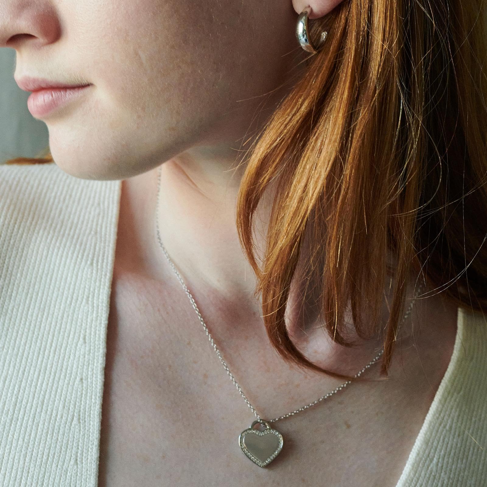 Kette mit Gravur Herz-Kette Silber 925 personalisierte Geschenke Freundin