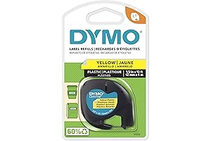 DYMO LetraTag Labeling Tape Compatible for LetraTag Label Makers, Durable for Home, Office and Organization