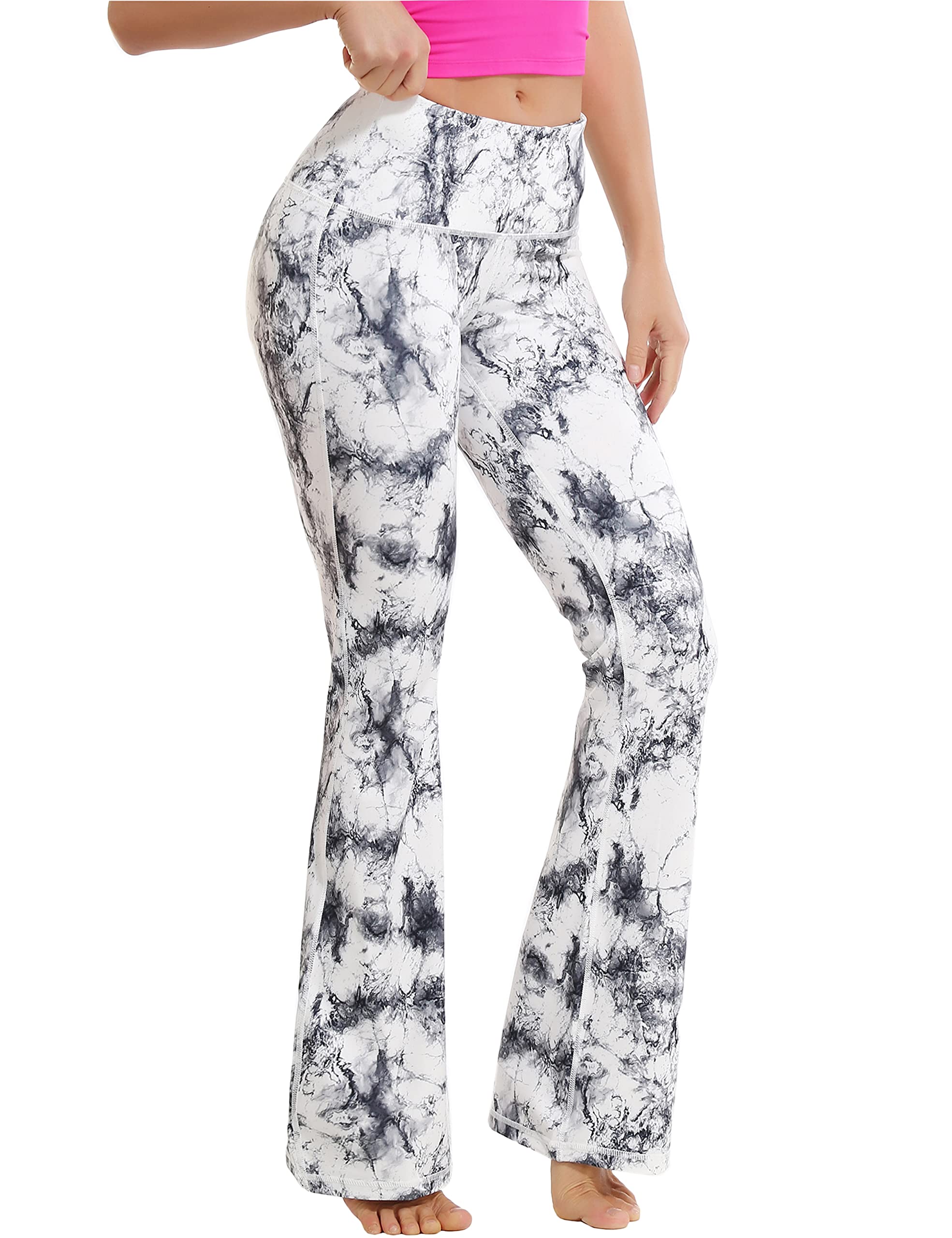 BUBBLELIME 29"/31"/33"/35"/37" 3 Styles Women's High Waist Bootcut Yoga Pants Basic/Side Pockets Tummy Control Workout Flared