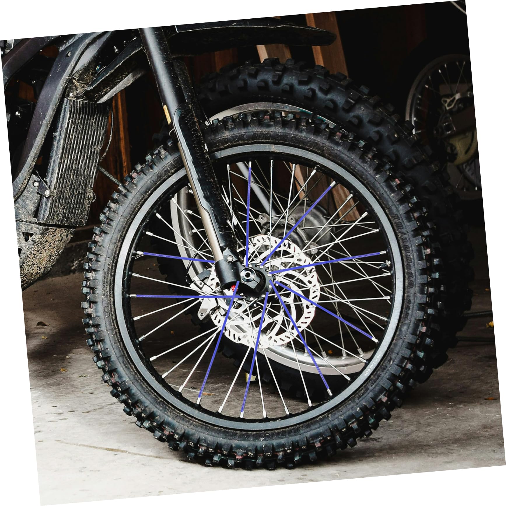 KOMBIUDA 72pcs Bicycle Covers Protective Wheel Sleeves for Motorcycles Mountain Bikes Plastic Durable Rim Protectors Reflective Stripes