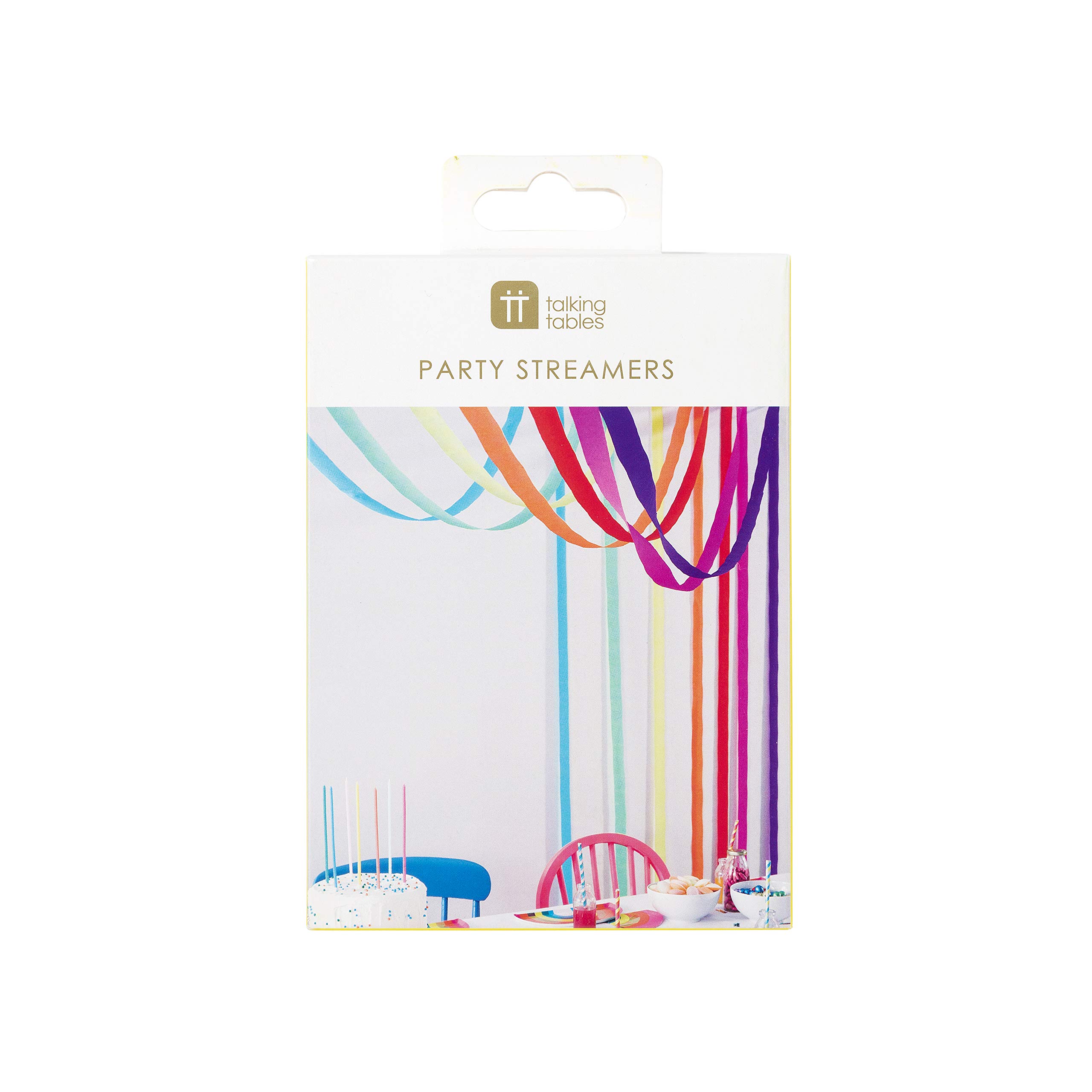 Talking Tables RAIN Festoni di Carta Arcobaleno - Compleanno, Pride, Estate, 7 Colori, 70 Metri, RBSTREAMERS