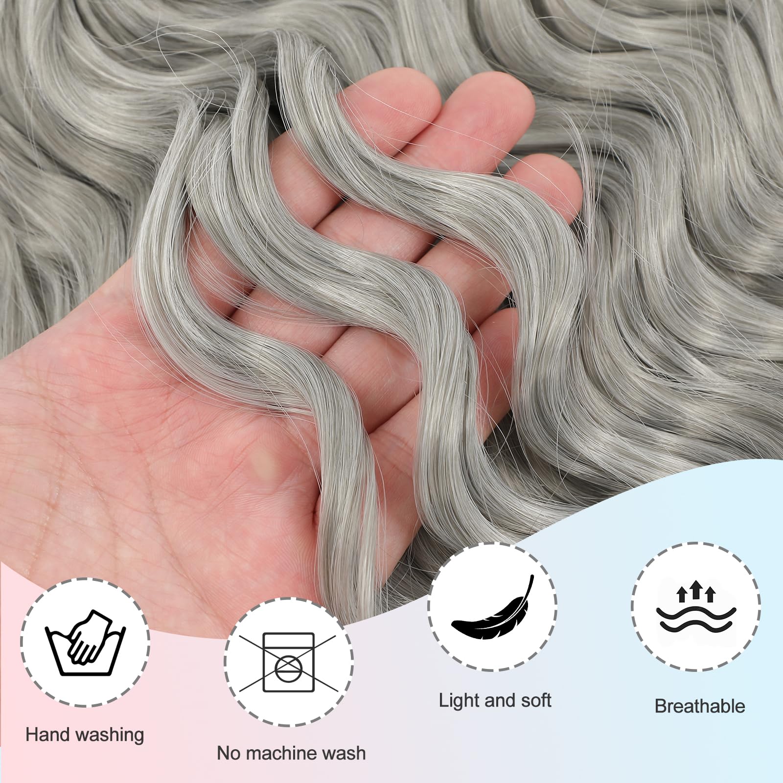 MLETULIPSCrochet ExtensionsHair Soft Synthetic Bohemian Curly Water Wave Braids for Women (T10/56C#, 20 inch/3 pack)