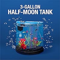 Vista 3 de Pecera Tetra 29041 de media luna con burbujas, de 3 galones