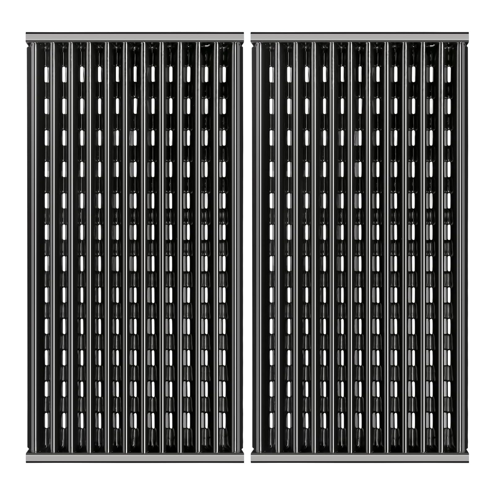 GFTIME 43,2 cm Piastra per griglia a infrarossi per Charbroil Performance TRU Infrarot 2 bruciatori Gasgrill, Piastre di ricambio in acciaio con rivestimento in porcellana per Charbroil 463633316