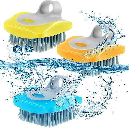 Vista 7 de 3 Pieces Vegetable Brush Potato Scrubber Vegetable Scrubber for Food Flexible Bristles Kitchen Brush for Fruits, Potatoes, Carrots Kitchen Gadgets
