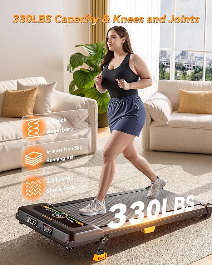 Caminadora Eléctrica Plegable con Inclinación 8% Naranja Oscuro miniatura 8