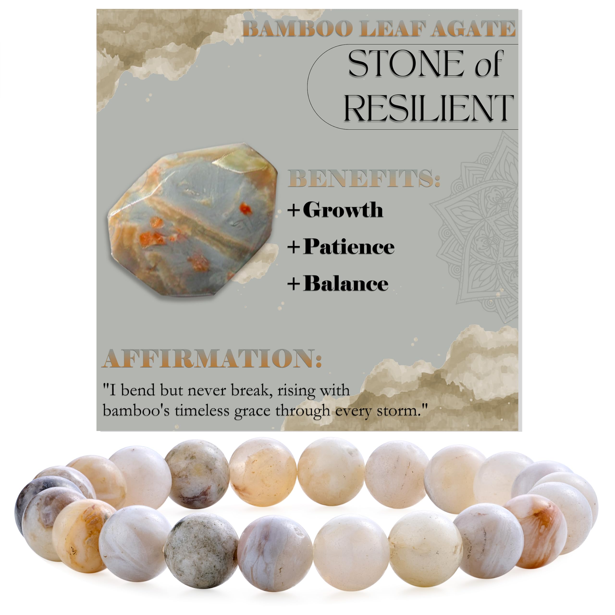 Bivei 8mm Beaded Bracelets for Women Handmade Semi Precious Natural Stone Stretch Elastic Jewelry Yoga Protection Gifts