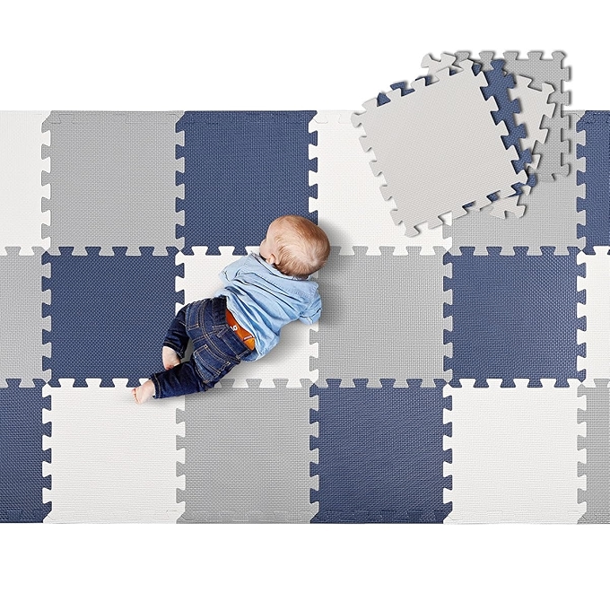 LIVINGbasics 婴儿拼图泡沫活动垫 (蓝色)