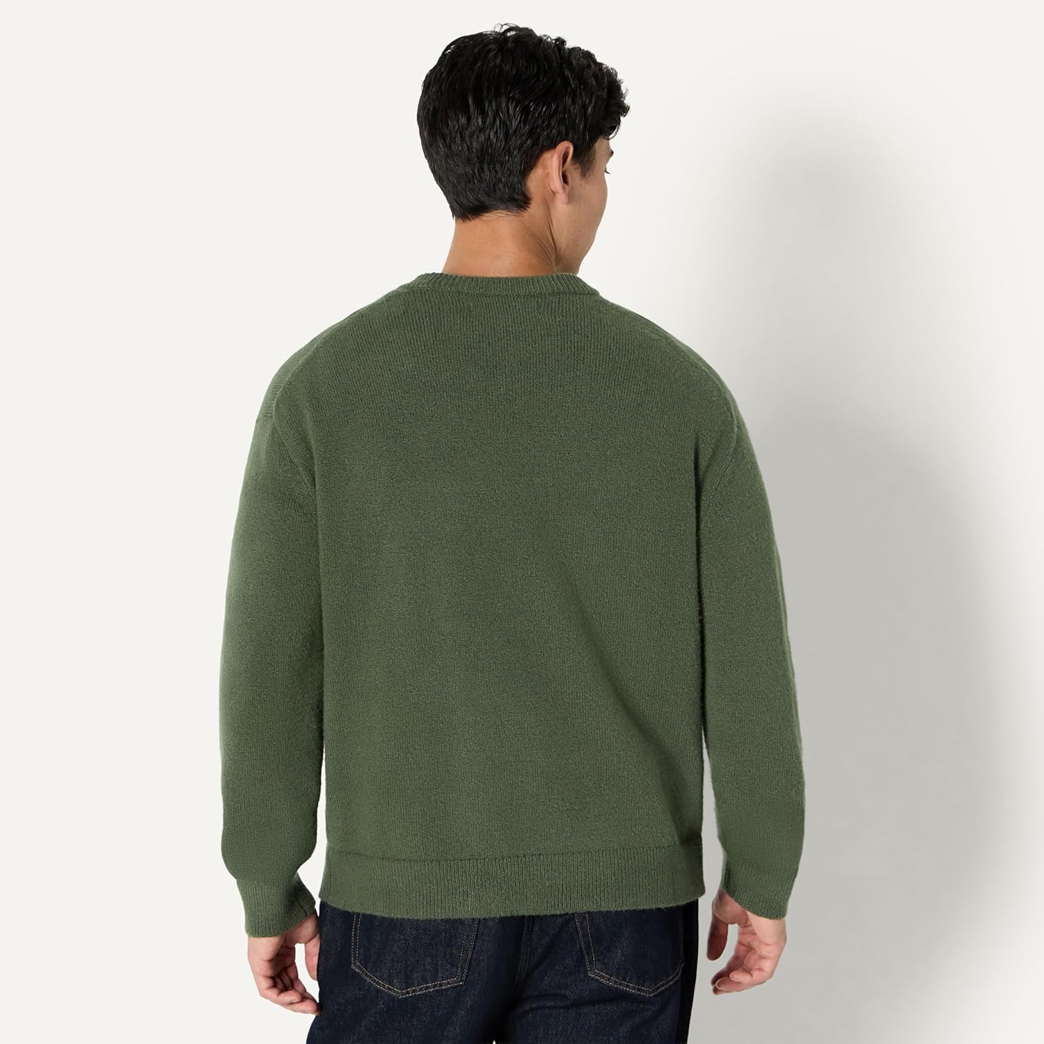 Amazon Essentials Men's Relaxed-Fit Cotton Blend Textured Crewneck Pullover Sweater - Image 2