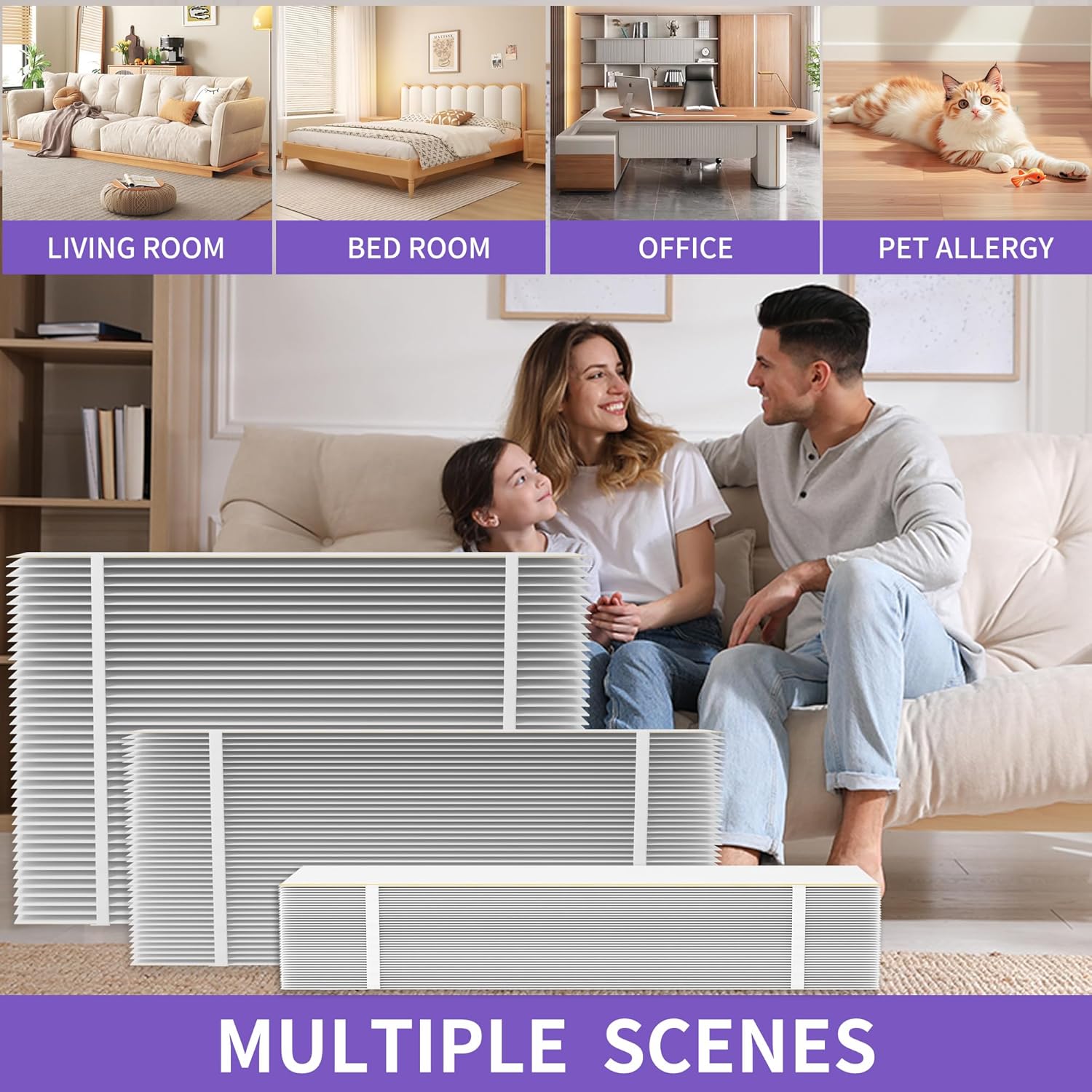 201 Replacement Filter MERV 10 Compatible with Aprilaire 2250, 2200, Space Gard 2200 Whole House Air Cleaner Purifiers and Lennox PMAC-20C (Lennox X0445), MERV-10 Air Filter Replacement (2 Pack)