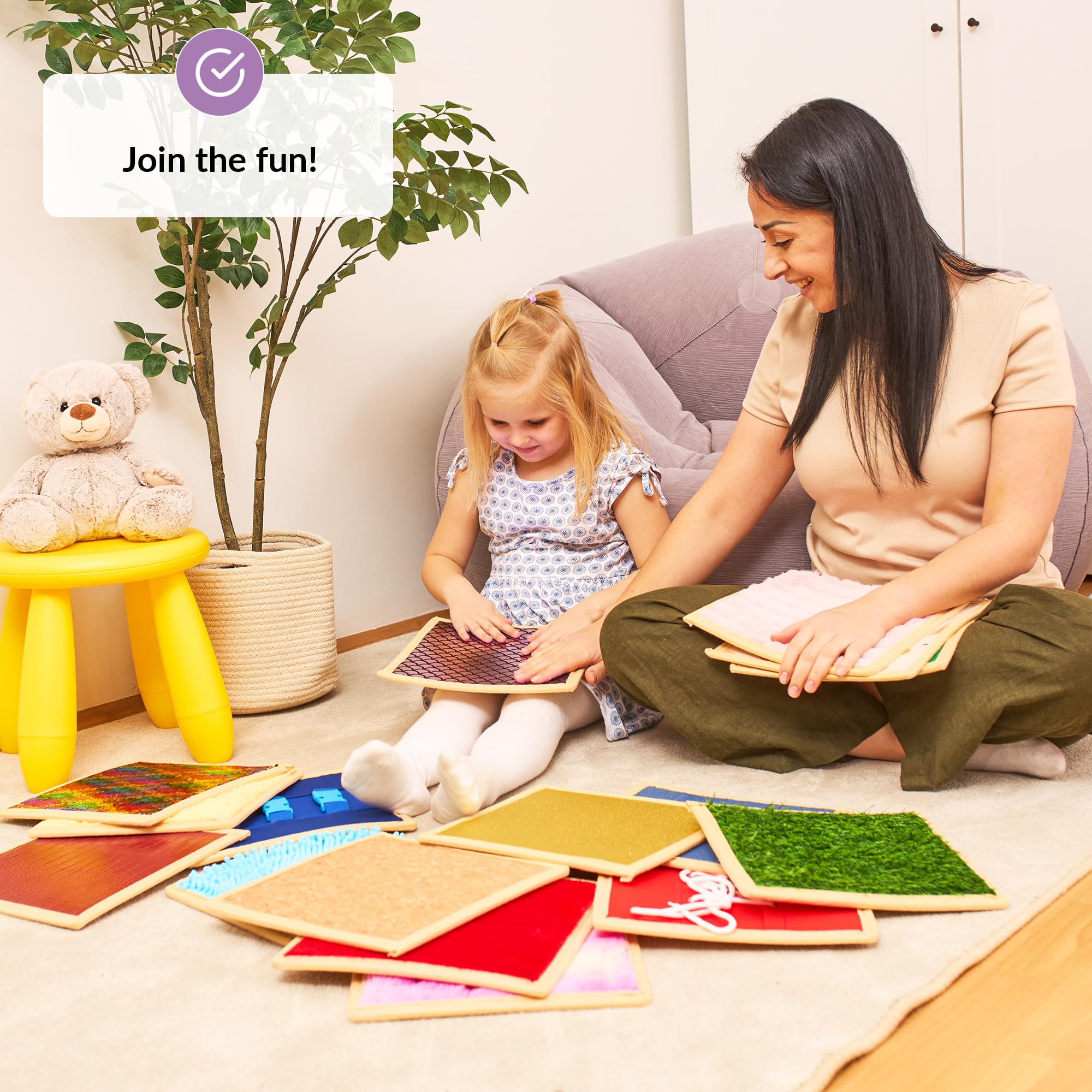 Sensory panel ścienny dla dzieci | strukturalne płytki sensoryczne | ściana sensoryczna do zabawy i nauki | maty sensoryczne dla małych dzieci i sali lekcyjnej | interaktywne panele tekstury
