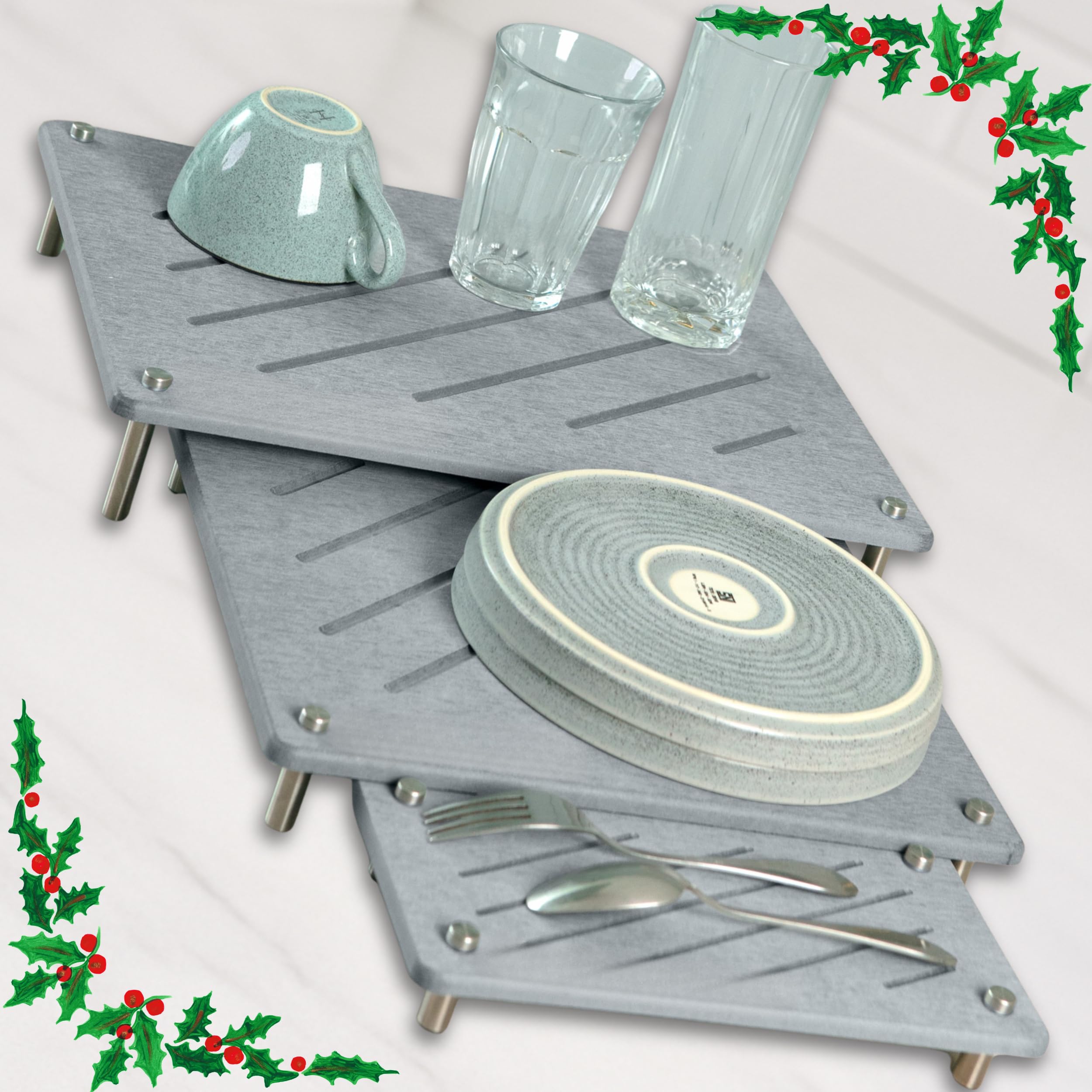 Cornerstone Kitchen Essentials Dish Drying Mat Set of 3 