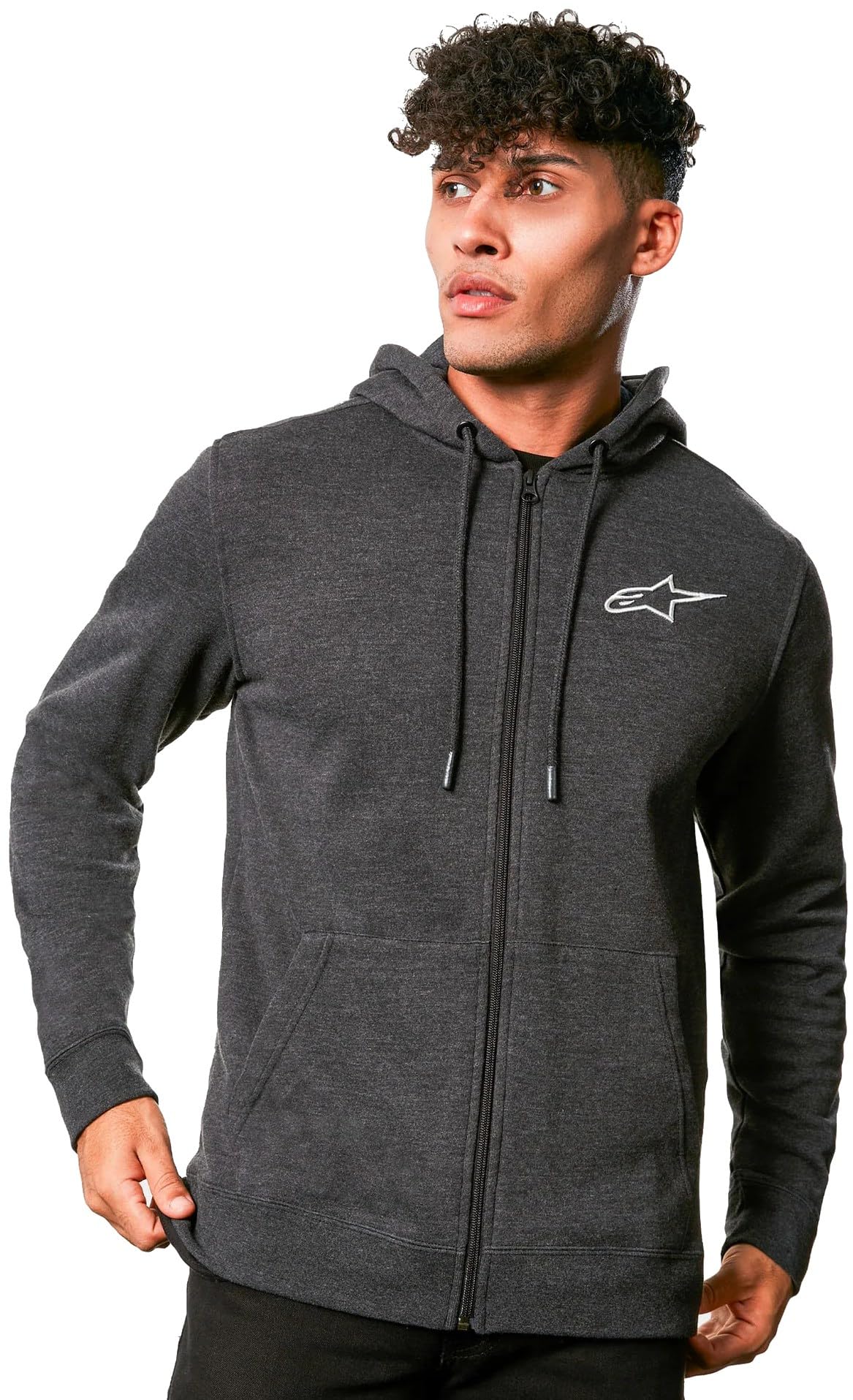 Alpinestars Ageless Chest Hoodie-Charcoal Heather-2XL, Charcoal Heather, XXL
